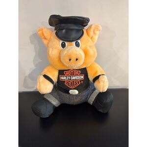 Vintage Harley Davidson plush pig Harley hog 1993